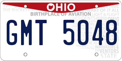 OH license plate GMT5048