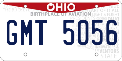 OH license plate GMT5056