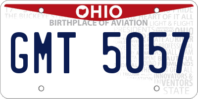 OH license plate GMT5057