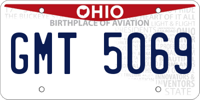 OH license plate GMT5069