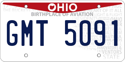 OH license plate GMT5091