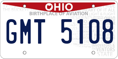 OH license plate GMT5108