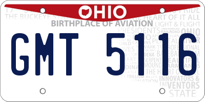 OH license plate GMT5116