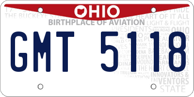 OH license plate GMT5118