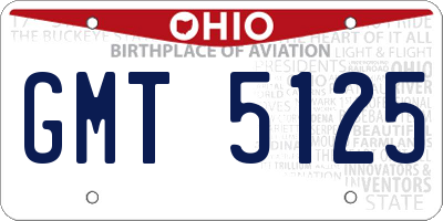 OH license plate GMT5125