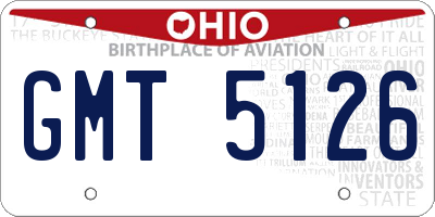OH license plate GMT5126