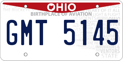 OH license plate GMT5145