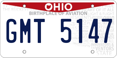 OH license plate GMT5147
