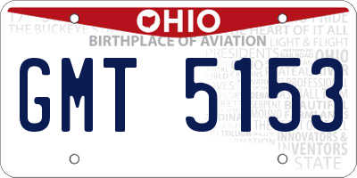 OH license plate GMT5153