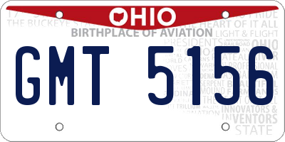OH license plate GMT5156