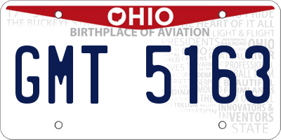 OH license plate GMT5163