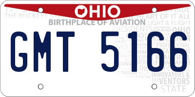 OH license plate GMT5166