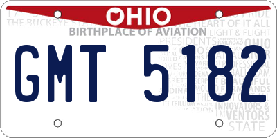 OH license plate GMT5182