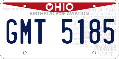 OH license plate GMT5185