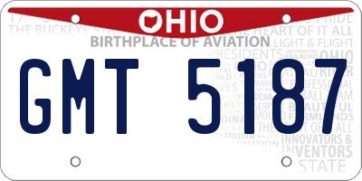 OH license plate GMT5187