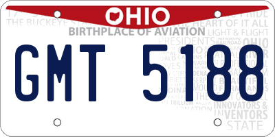 OH license plate GMT5188