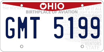 OH license plate GMT5199