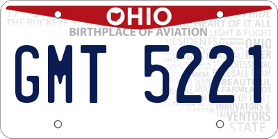 OH license plate GMT5221