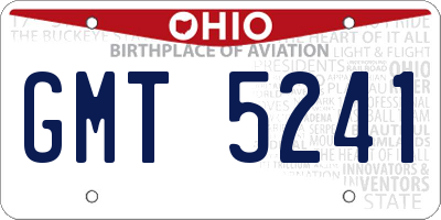 OH license plate GMT5241