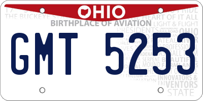 OH license plate GMT5253