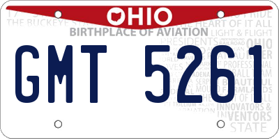 OH license plate GMT5261