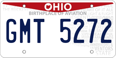 OH license plate GMT5272