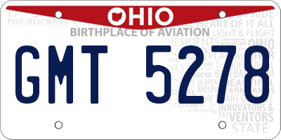 OH license plate GMT5278