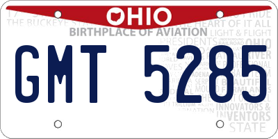 OH license plate GMT5285