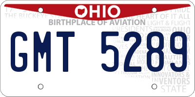 OH license plate GMT5289