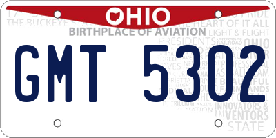 OH license plate GMT5302