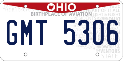 OH license plate GMT5306