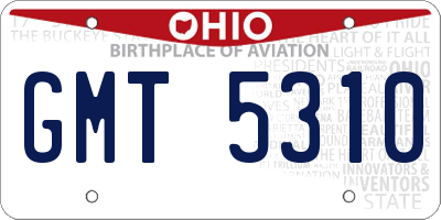 OH license plate GMT5310
