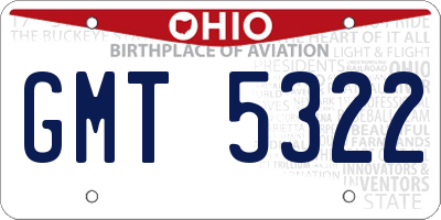 OH license plate GMT5322