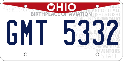 OH license plate GMT5332