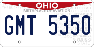OH license plate GMT5350