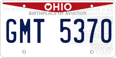 OH license plate GMT5370