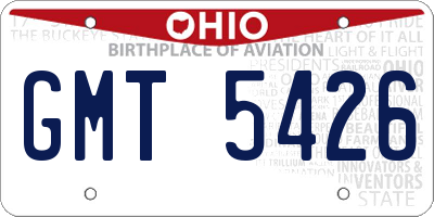 OH license plate GMT5426