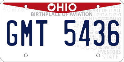 OH license plate GMT5436