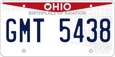OH license plate GMT5438