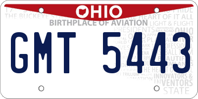 OH license plate GMT5443