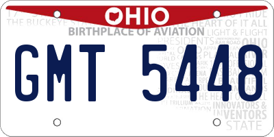 OH license plate GMT5448
