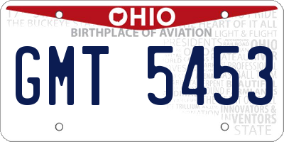 OH license plate GMT5453