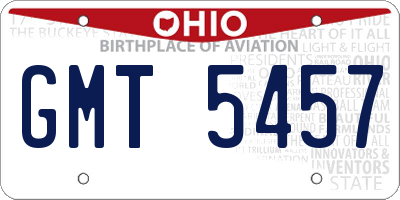 OH license plate GMT5457
