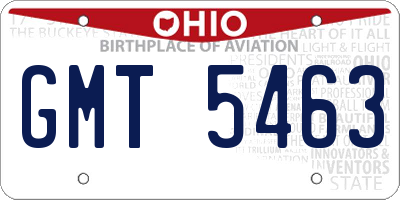 OH license plate GMT5463