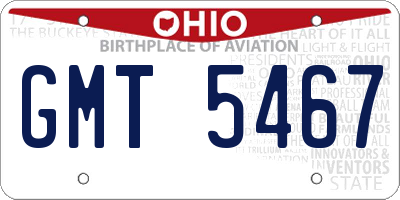 OH license plate GMT5467
