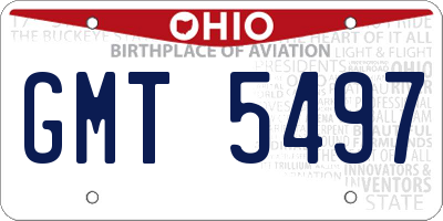 OH license plate GMT5497