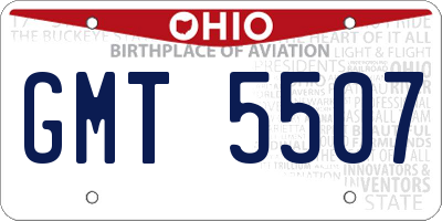 OH license plate GMT5507