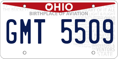 OH license plate GMT5509