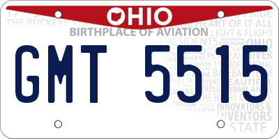 OH license plate GMT5515