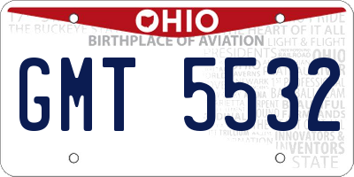 OH license plate GMT5532